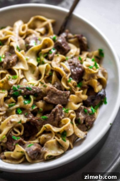 Instant Pot Beef Stroganoff – Creamy, comforting beef stroganoff with mushrooms and tender beef, perfect over noodles.