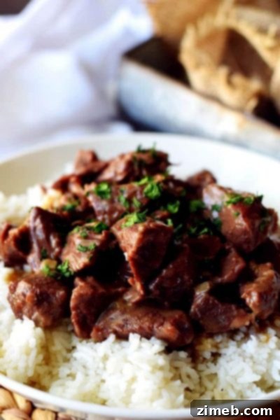 Pressure Cooker Beef Tips – Succulent beef tips simmered in a rich gravy, ideal for serving over mashed potatoes or rice.