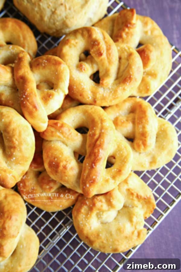 Three-Ingredient Pretzel Perfection 4 Easy homemade soft pretzel recipe on a baking sheet