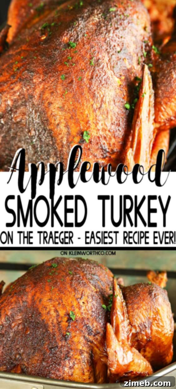 Applewood Smoked Turkey on the Traeger 2 Juicy Applewood Smoked Turkey - Easy Traeger Recipe for Thanksgiving