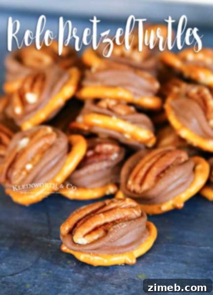 Rolo Pretzel Turtles - a sweet and salty treat.