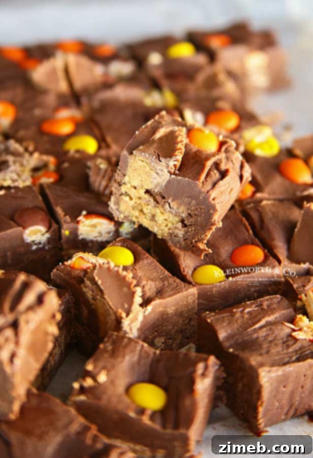 Holiday Easy Microwave Reese's Fudge - perfect for celebrations