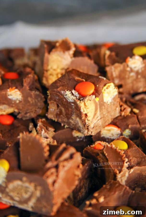 4 ingredient Easy Microwave Reese's Fudge - incredibly simple