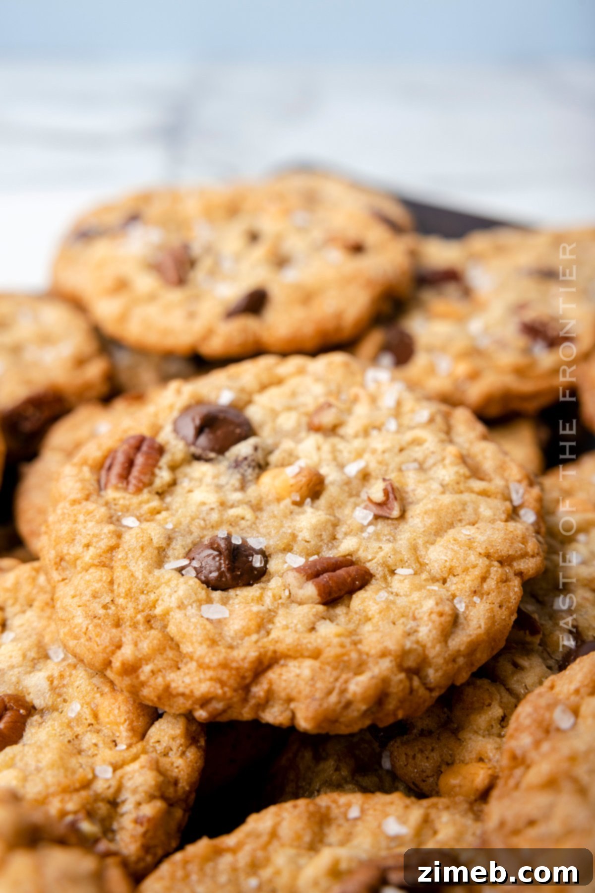 No chill cowboy cookie recipe on a cooling rack