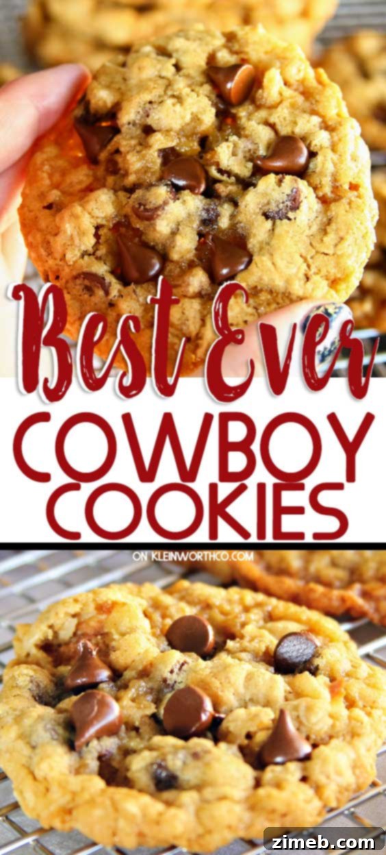 Best Ever Cowboy Cookies - Delicious homemade recipe