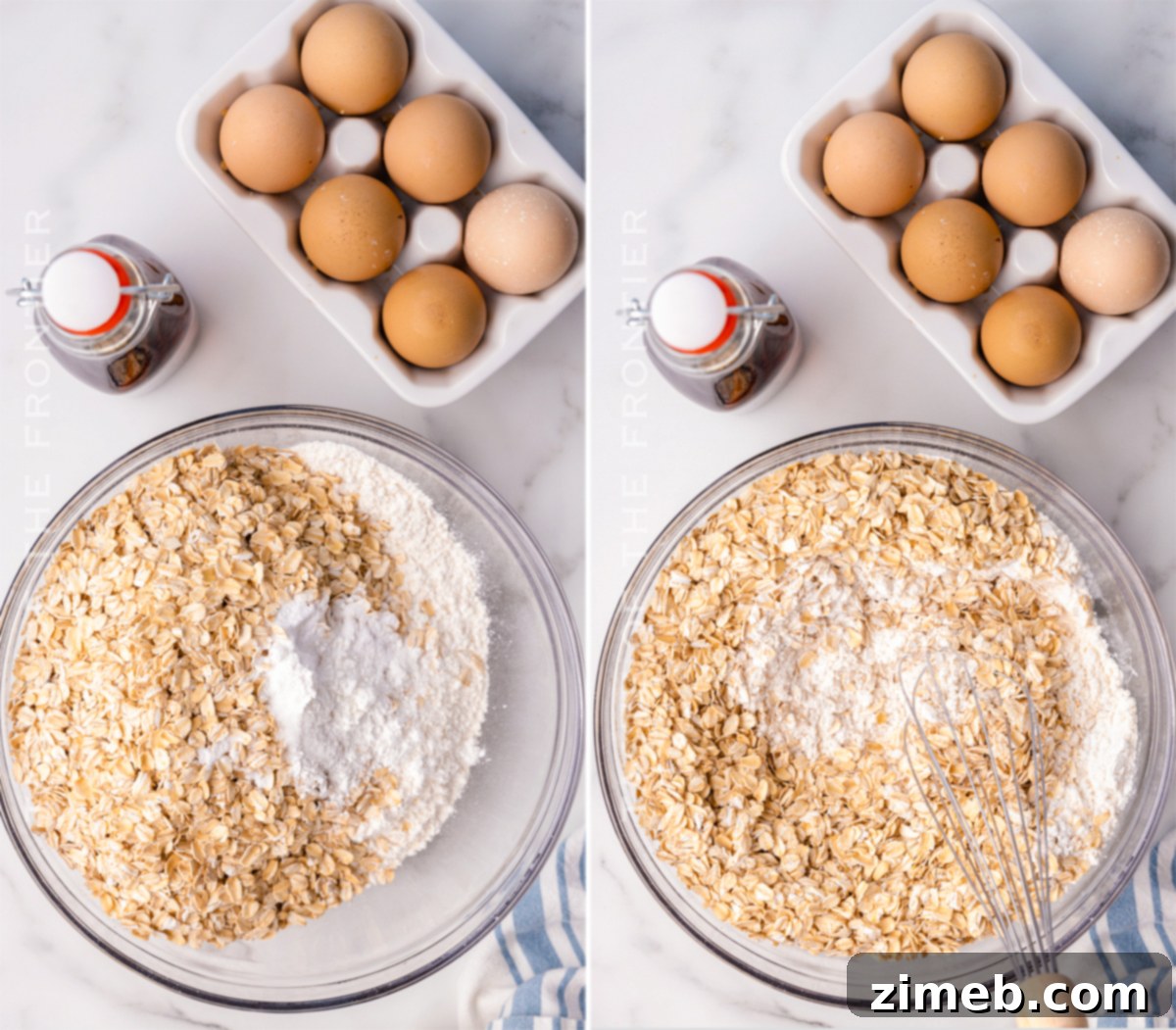 How to make Cowboy Cookies - Dough scooped on baking sheet