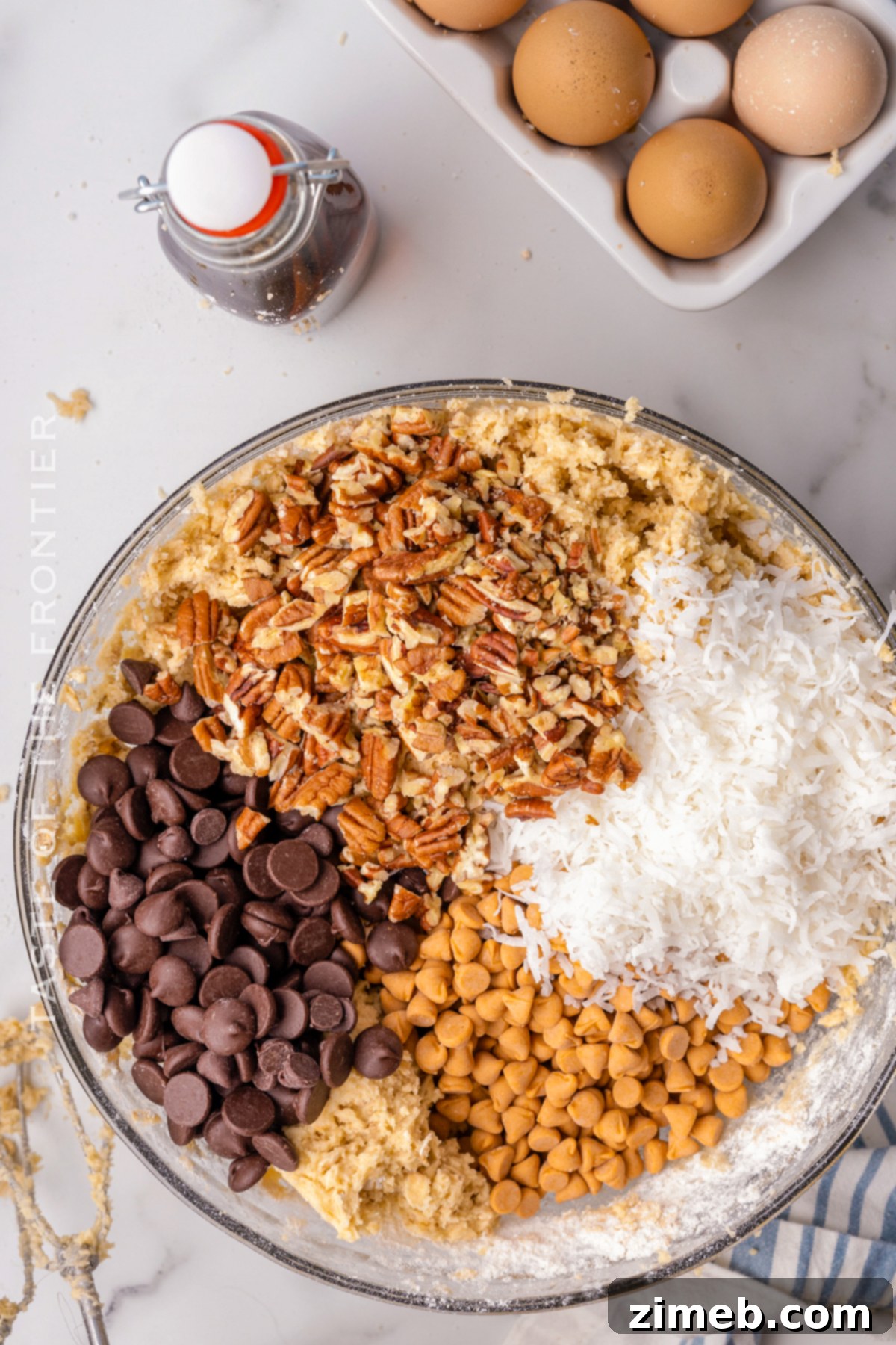 Cowboy Cookie Mix-ins - Chocolate Chips, Pecans, Coconut, Oats
