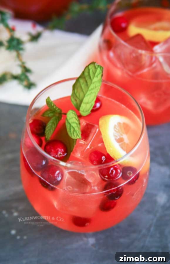 Alcoholic Holiday Party Punch, a spirited version for festive occasions.