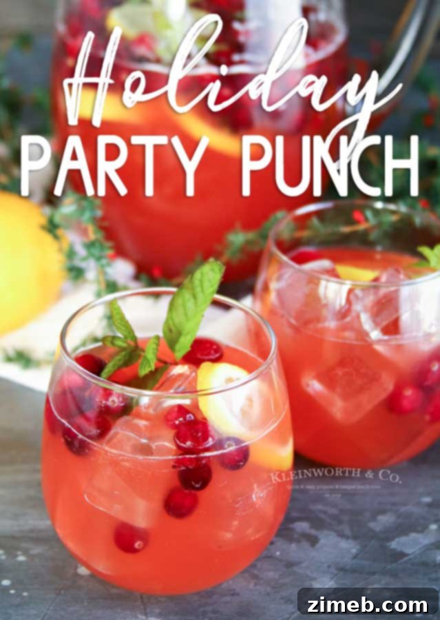 Holiday Party Punch, a cheerful drink for any celebration.