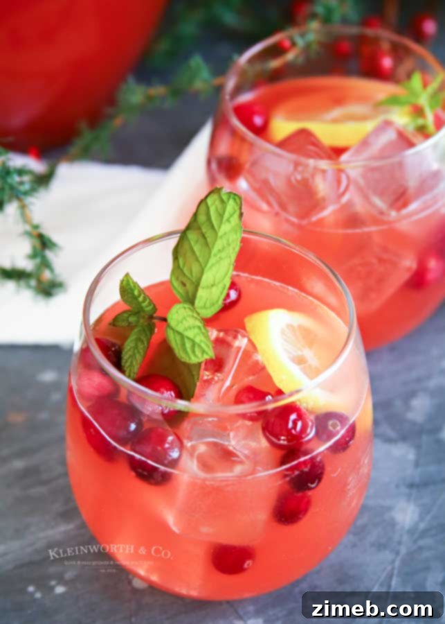 How to make Holiday Party Punch, showing ingredients and steps.