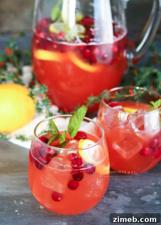 non-alcoholic Holiday Party Punch, a family-friendly option.