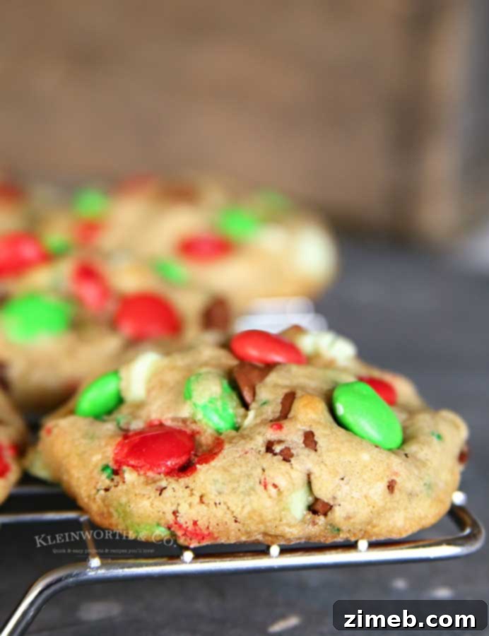 Holiday Chocolate Candy Confetti Cookies 3 Soft & Chewy Christmas M&M Sprinkle Cookies - Easy Recipe