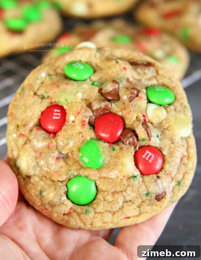 Holiday Chocolate Candy Confetti Cookies 5 How to make Christmas M&M Sprinkle Cookies - Step by Step Guide