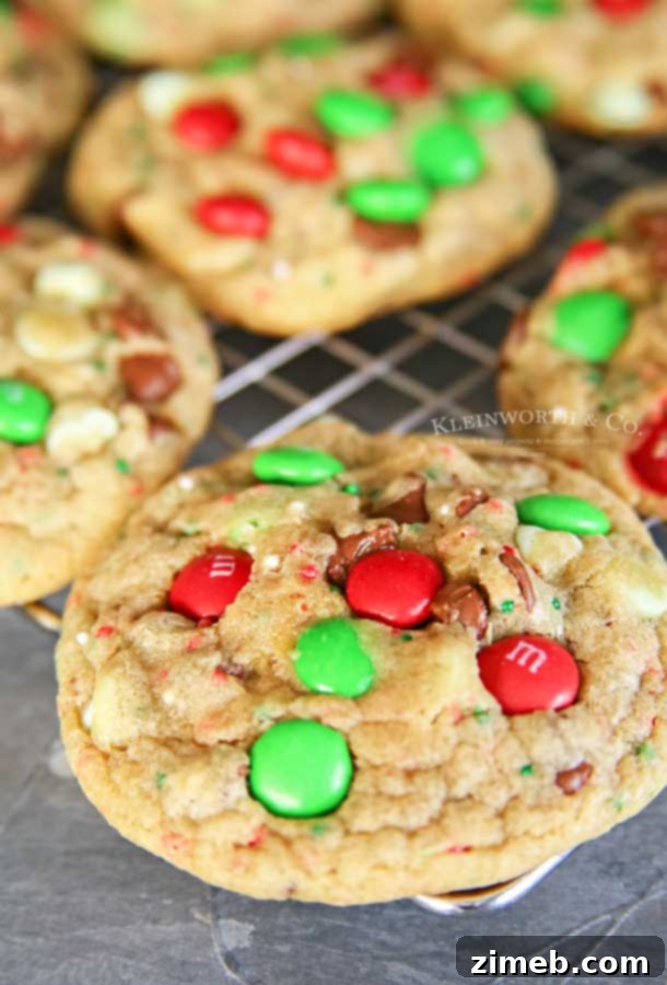 Holiday Chocolate Candy Confetti Cookies 7 Best Recipe - Christmas M&M Sprinkle Cookies - Holiday Fun