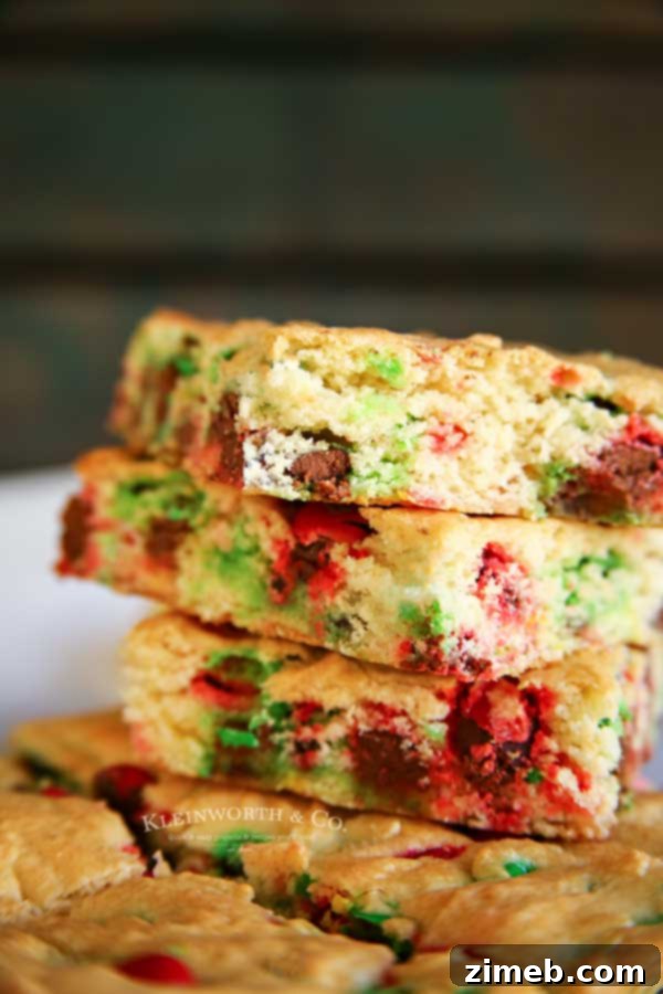 Festive M and M Cookie Bars 5 How to make M&M Christmas Cookie Bars - step-by-step guide