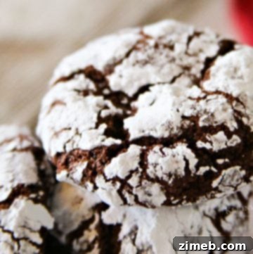 Christmas Cookies - Easy Chocolate Crinkle Cookies