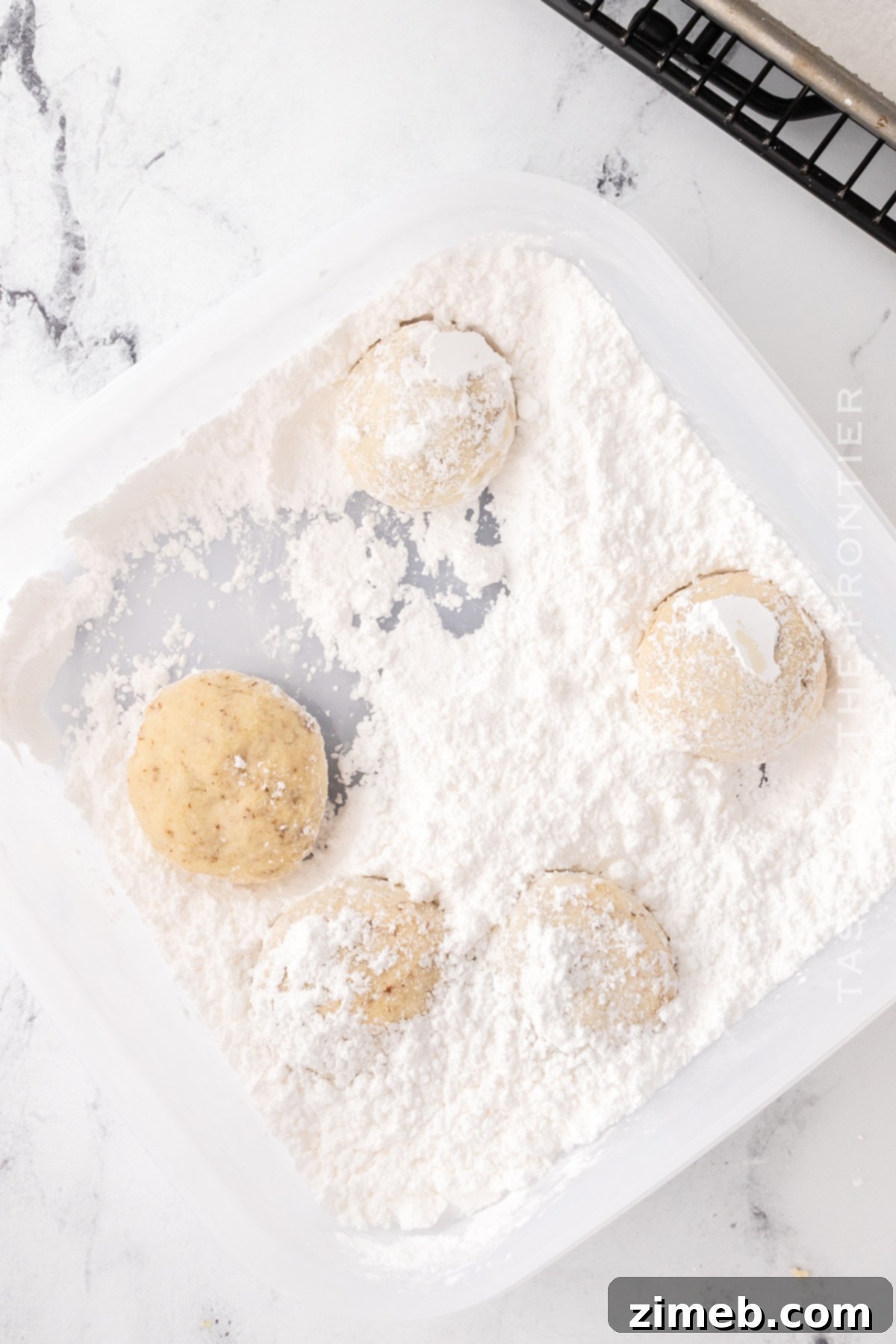 Simply Perfect Snowball Cookies 10 Adding Sugar - Easiest Snowball Cookies