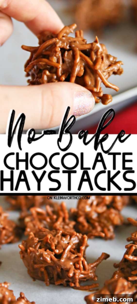 Effortless Chocolate Clusters 2 Delicious 4-Ingredient No-Bake Chocolate Haystacks, perfect for holiday care packages