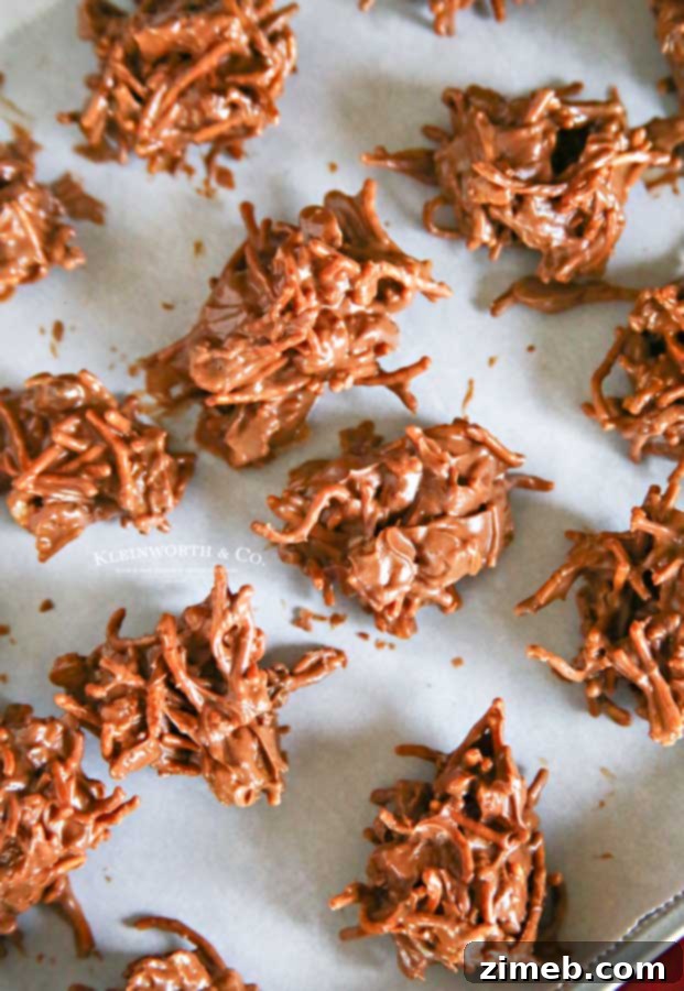 Effortless Chocolate Clusters 4 Crunchy No-Bake Chocolate Haystacks, a perfect holiday dessert