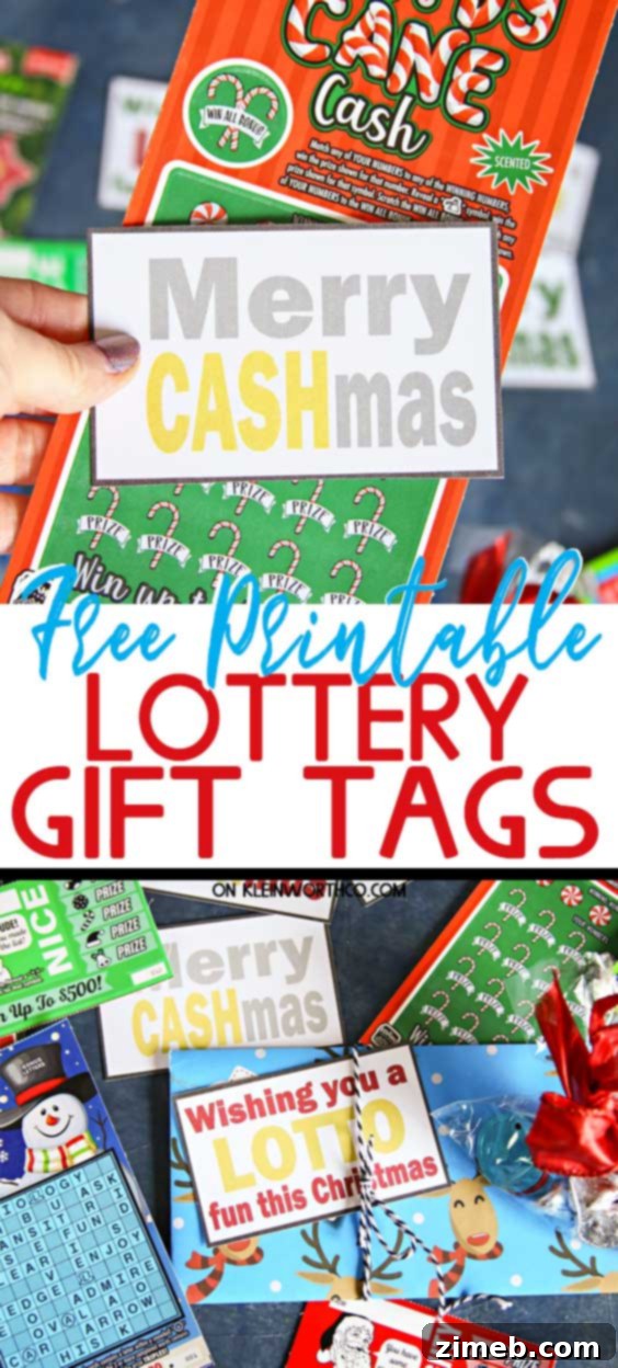 Free Printable Lottery Gift Tags 2 Lottery Gift Tags - Free Printable Merry CASHmas Tags