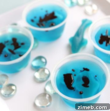 Shark Week Jello Shots with shark candy