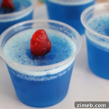 Fish Bowl Jello Shots with gummy fish