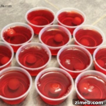 Cherry Surprise Jello Shots with a cherry in the center