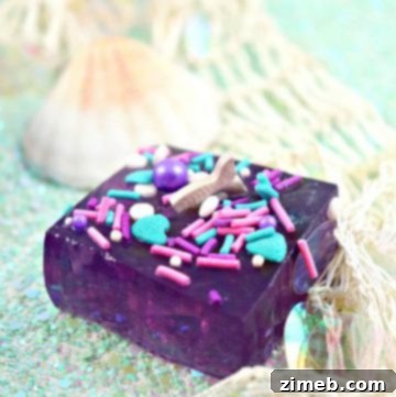 Mermaid Jello Shots with blue and purple layers