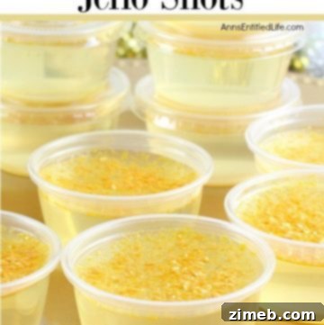 Champagne Jello Shots in a festive setting