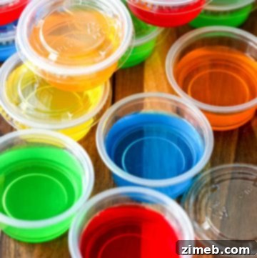 Assorted colored Vodka Jello Shots