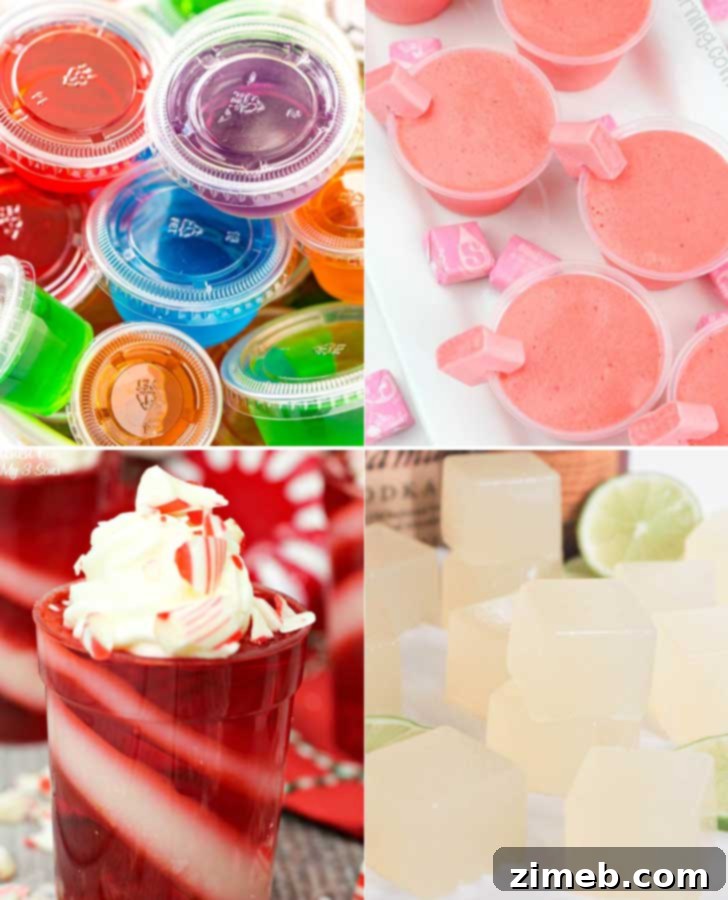 A large collection of Jell-O shots, perfect for any party.