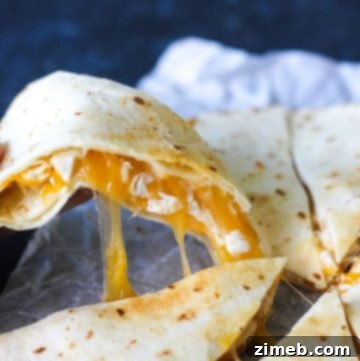 Air fryer chicken cheese quesadilla