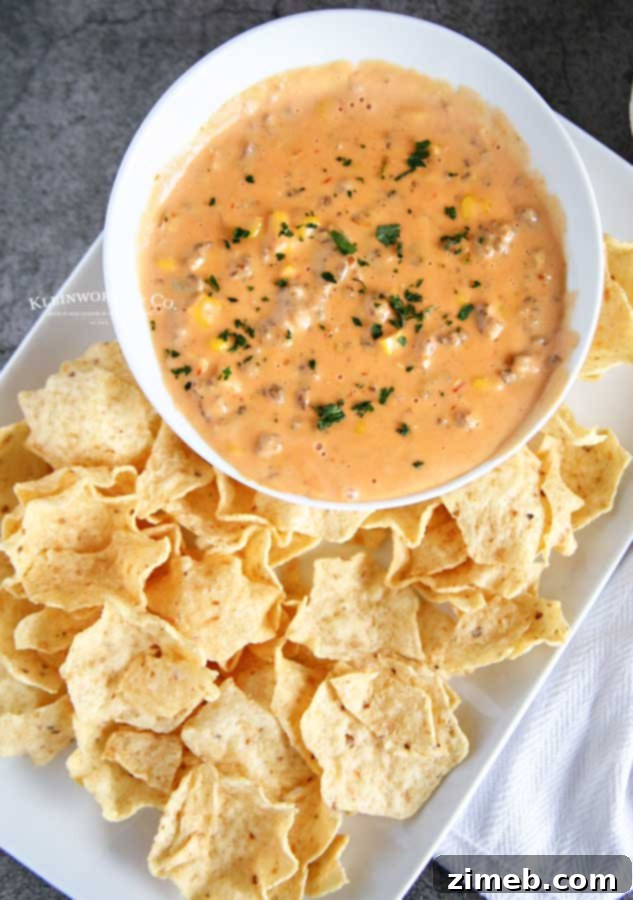 Delicious Game Day Cheese Dip with Sausage