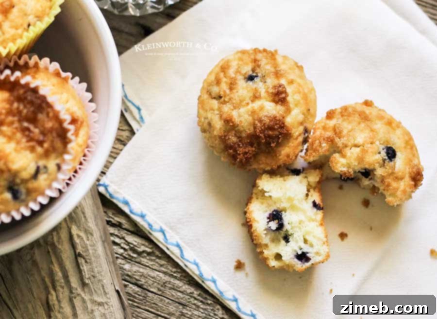 healthier blueberry muffins