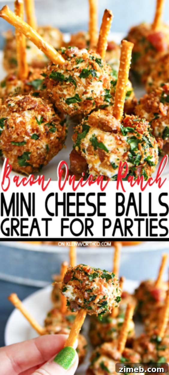 Mini Bacon Onion Ranch Cheese Balls