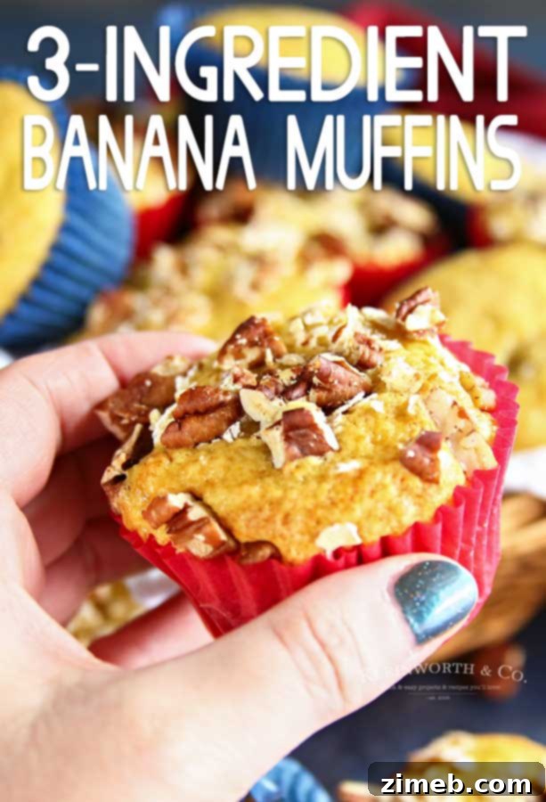 3-Ingredient Banana Muffins - Your go-to quick breakfast