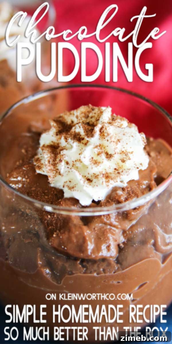Homemade Chocolate Pudding