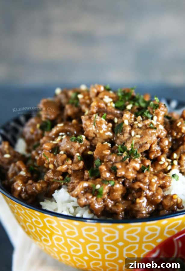 Savory Bulgogi Bowls 3 Korean Ground Beef with rice - a fast and easy Asian beef bowl for busy evenings.