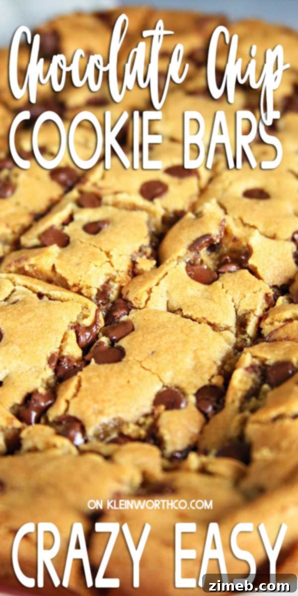 Ultimate Chocolate Chip Cookie Bars 6 Chocolate Chip Cookie Bars Treat Recipe