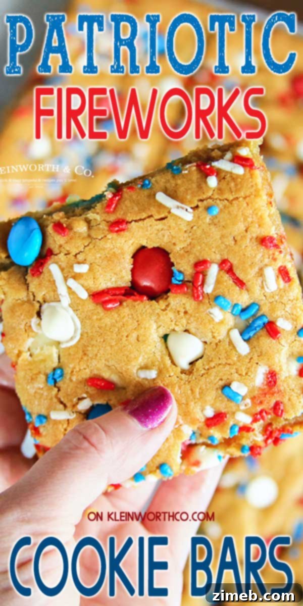 Patriotic MMs Cookie Bars 2 Patriotic M&M's Cookie Bars, a perfect dessert for Memorial Day and 4th of July celebrations