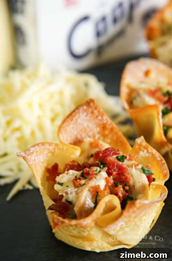 Party Snack - Chicken Bacon Ranch Wonton Cups