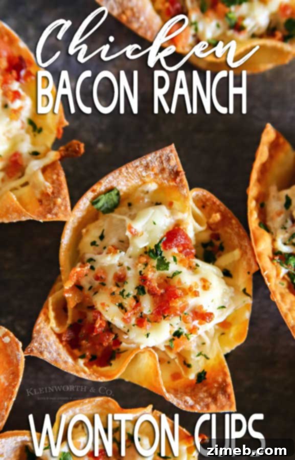 Chicken Bacon Ranch Wonton Cups