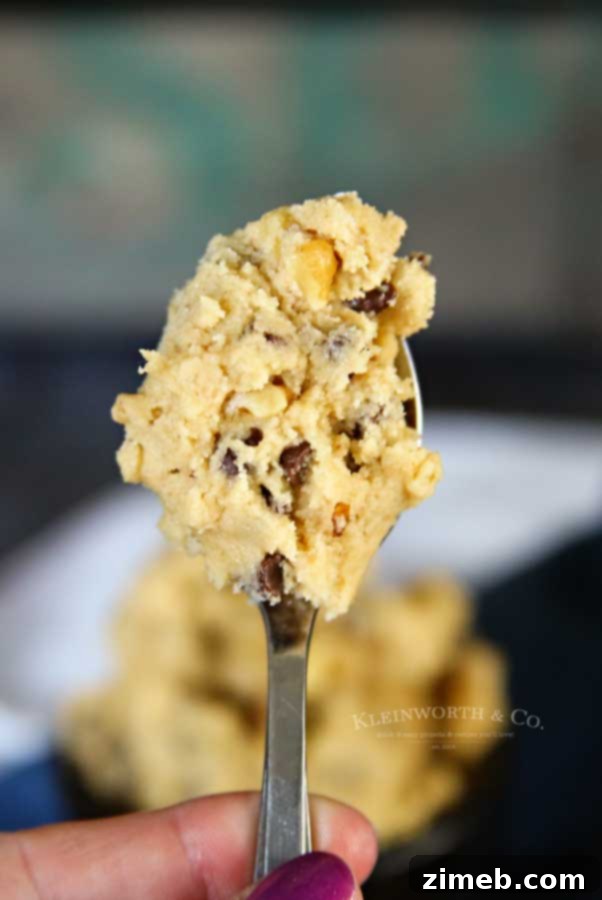 How to make Chocolate Chip Cookie Dough, step-by-step visuals.