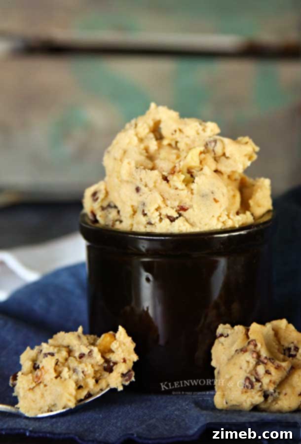 The Best Chocolate Chip Cookie Dough, presented in a large bowl.