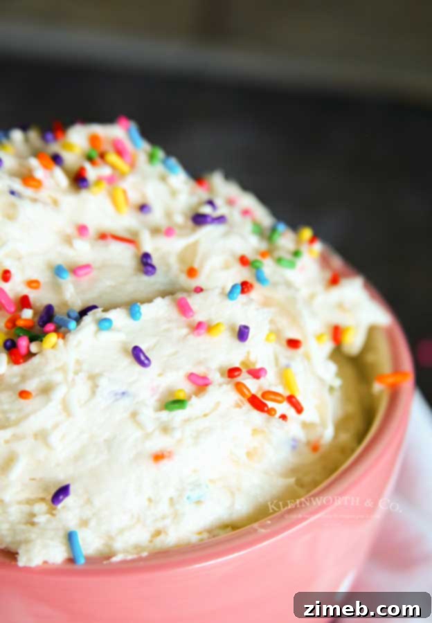 Funfetti Cake Batter Dip with sprinkles