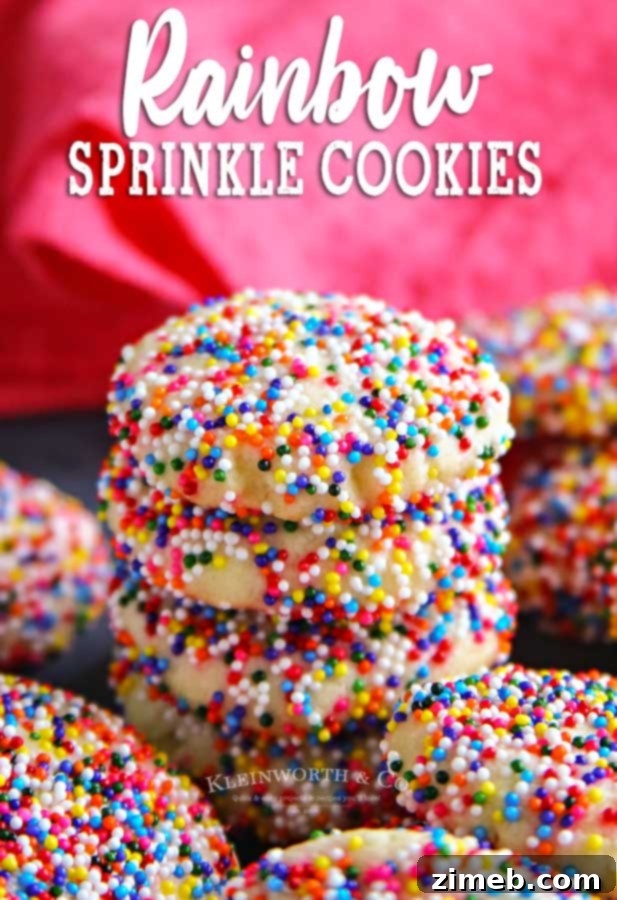Colorful Confetti Bites 24 Rainbow Sprinkle Cookies