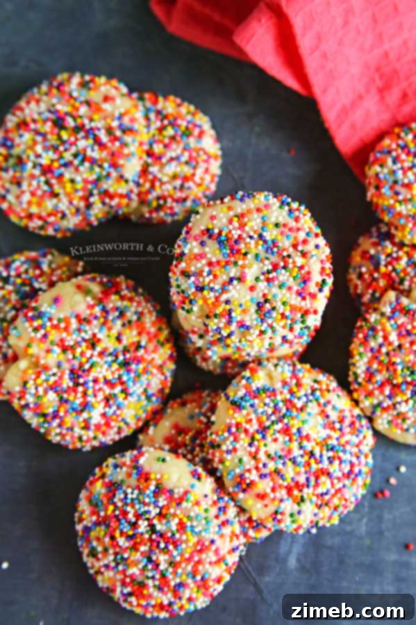 Colorful Confetti Bites 7 how to make Rainbow Sprinkle Cookies