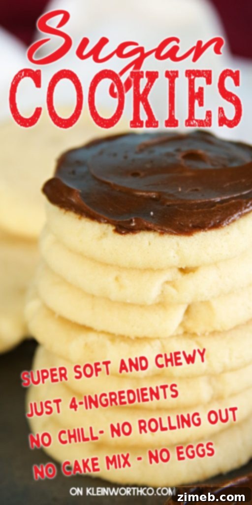 Perfect Sugar Cookies with Just 4 Ingredients 2 Best 4 Ingredient Sugar Cookie Recipe - Soft and chewy cookies for quick dessert