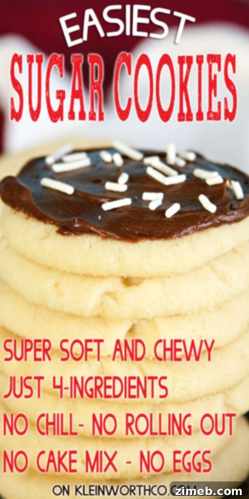 Perfect Sugar Cookies with Just 4 Ingredients 10 Easiest Sugar Cookies with 4 ingredients, close up ready to be eaten