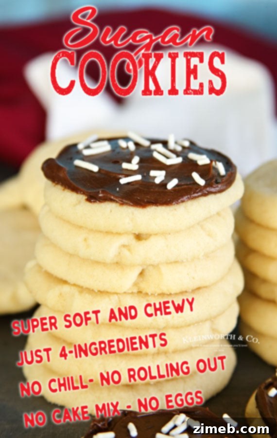 Perfect Sugar Cookies with Just 4 Ingredients 12 4 Ingredient Sugar Cookies - finished and ready to serve on a plate